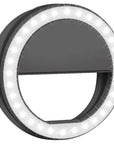 Selfie Ring Light 36 LEDs Ring Fill Light Clip for for iPhone Xs Max/XR Galaxy S10 Plus Tablet