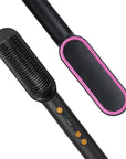 Electric Hair Straightener Brush Straightening Curler Brush Hot Comb 5 Temperature Adjustment 10S Fast Heating