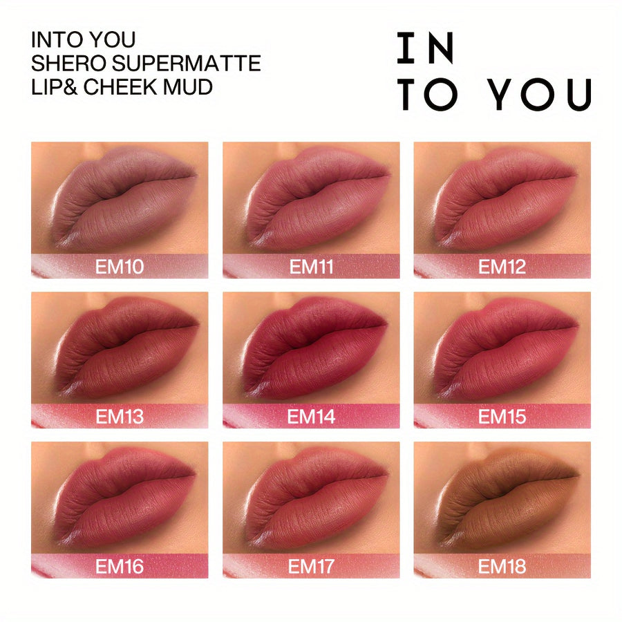 INTO YOU Matte Lipstick for Women, Matte Red Lipstick Long Lasting, Multi-Purpose for Lips and Cheek, Non-Stick Cup Not Fade Lip Stain Makeup Cosmetics Official Directly