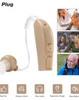 iMounTEK Digital Ear Hearing Aid Kit Rechargeable Noise Cancelling Hearing Amplifier US Plug for Elders Voice Amplifier