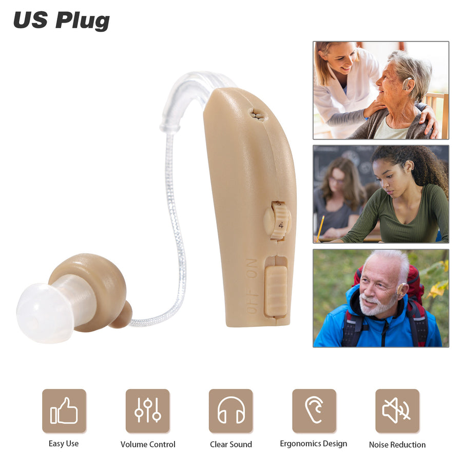 iMounTEK Digital Ear Hearing Aid Kit Rechargeable Noise Cancelling Hearing Amplifier US Plug for Elders Voice Amplifier