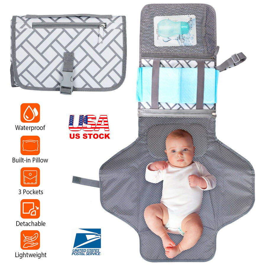 Foldable Baby Diaper Changing Pad Portable Diaper Changing Station Waterproof Nappy Changing Travel Mat