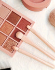 Travel Makeup Brushes Set: 4 in 1 Mini Cute Makeup Brush Retractable Professional Foundation Blending Powder Eye Shadow Brush for Women Facial Cosmetics Makeup Brush Set