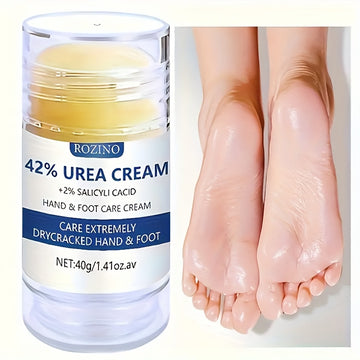 1.41oz Urea Cream Stick 42% Plus Salicylic Acid 2%, Foot Cream For Dry Cracked Feet Heels Knees Elbows Hands, Moisturizer Toenail Softener For Feet Care