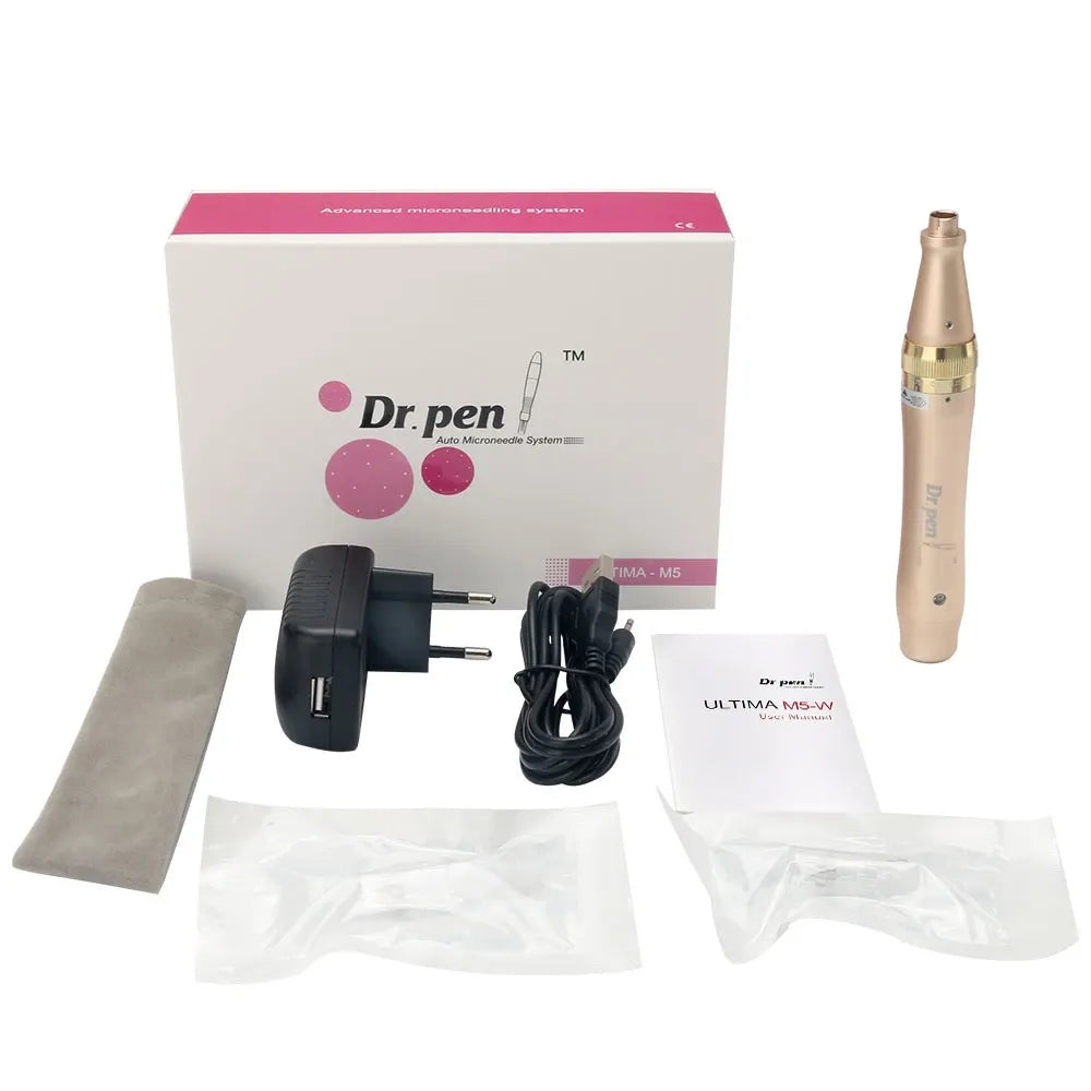 M5W Dr. Pen Professional Microneedling Device – Adjustable Needle Depth, Anti-Aging & Acne Scar Treatment, Skin Rejuvenation