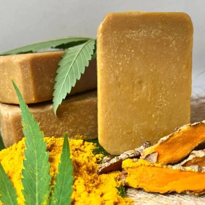 Blessings All-Natural Hemp Turmeric Face & Body Bar – Soothing, Exfoliating & Antioxidant-Rich Cleanser