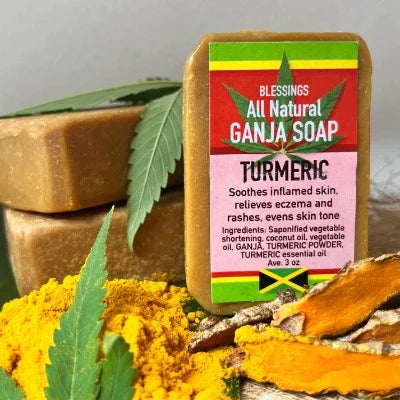 Blessings All-Natural Hemp Turmeric Face & Body Bar – Soothing, Exfoliating & Antioxidant-Rich Cleanser