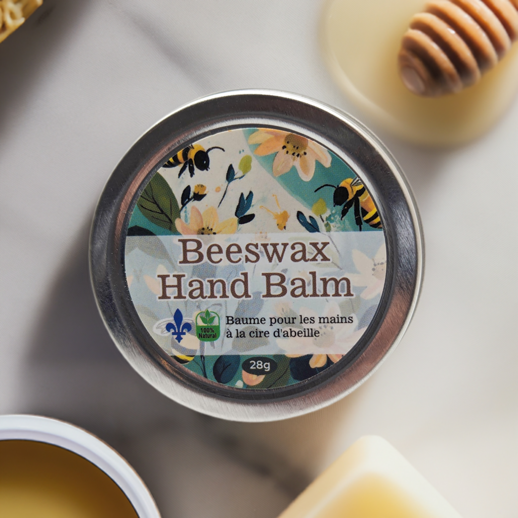 Beeswax Balm – Honey-Infused Moisturizer for Lips, Hands, Feet & Skin, Portable Tin