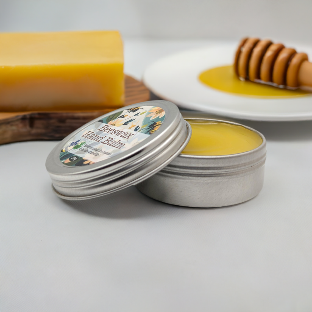 Beeswax Balm – Honey-Infused Moisturizer for Lips, Hands, Feet & Skin, Portable Tin