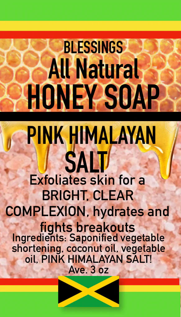 Blessings All Natural Honey Pink Himalayan Salt Face & Body Bar