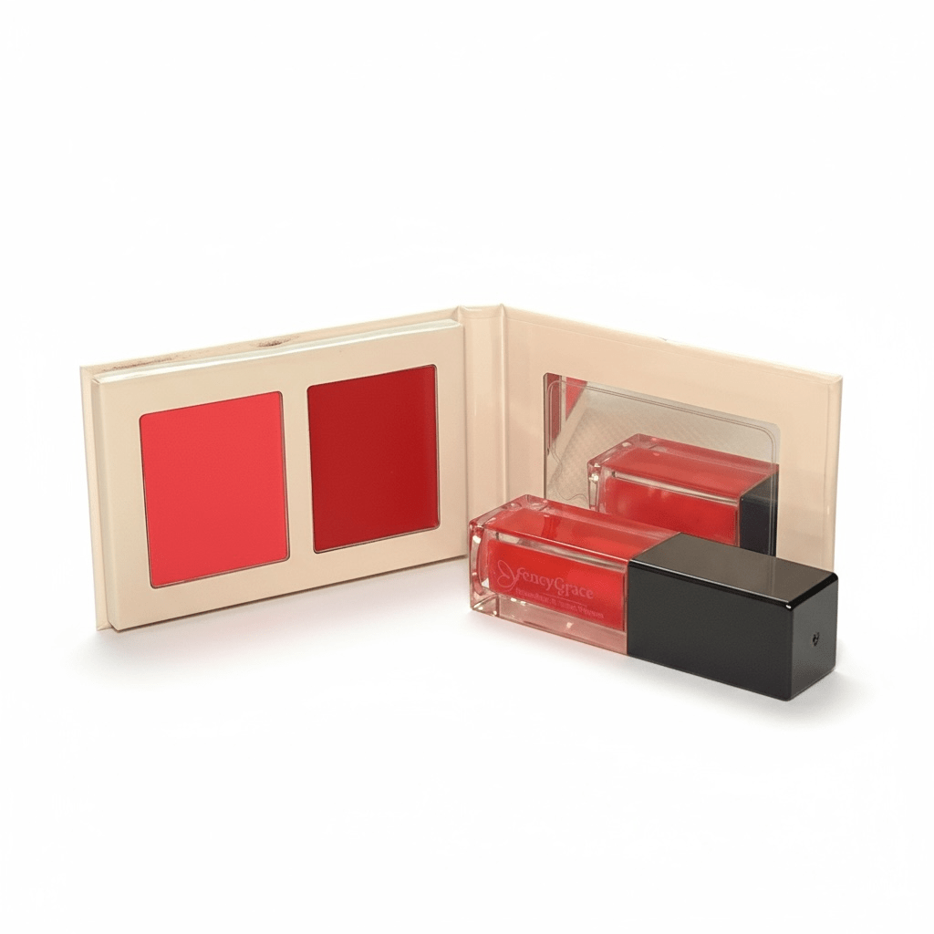 FencyGrace Discovery Kit – Double Blush Rose & Aloe Lip Gloss, Vegan & Hydrating