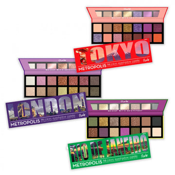 RUDE Metropolis 14 Color Eyeshadow Palette (BUNDLE) - Free Shipping