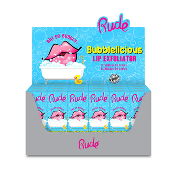 RUDE BUBBLELICIOUS Lip Exfoliator Display Set, 24 Pieces - Free Shipping