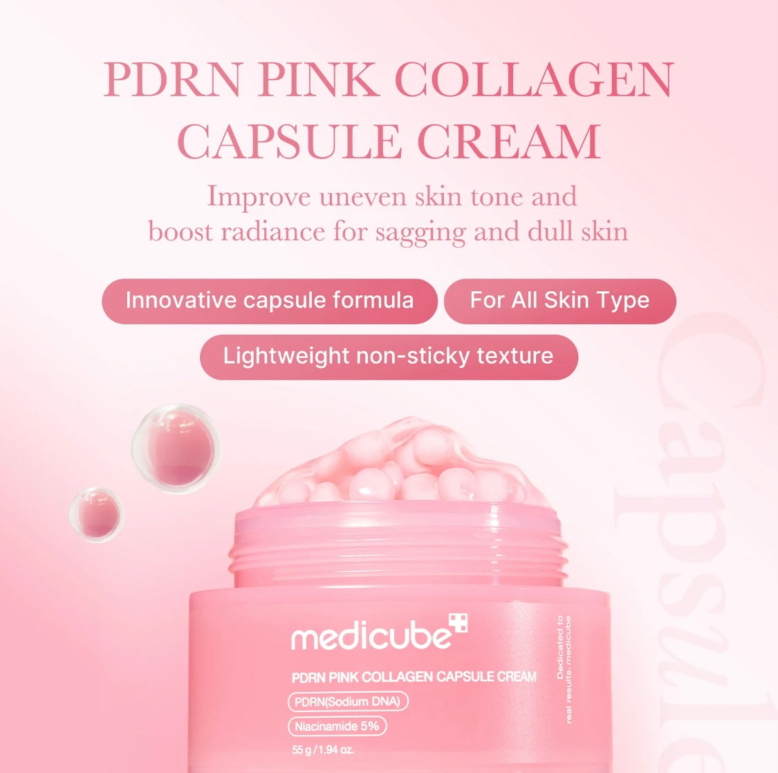 Medicube PDRN Pink Collagen Capsule Cream (1.94 oz)