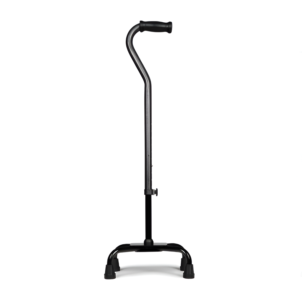 Lumex Bariatric Quad Cane Silver Vein – Heavy-Duty Mobility Aid