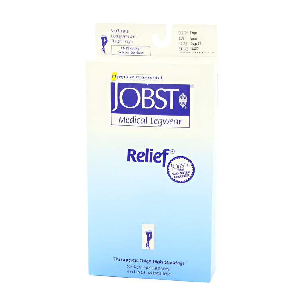 Jobst Relief Thigh-High 15-20 mmHg Beige – Mild Compression Stockings