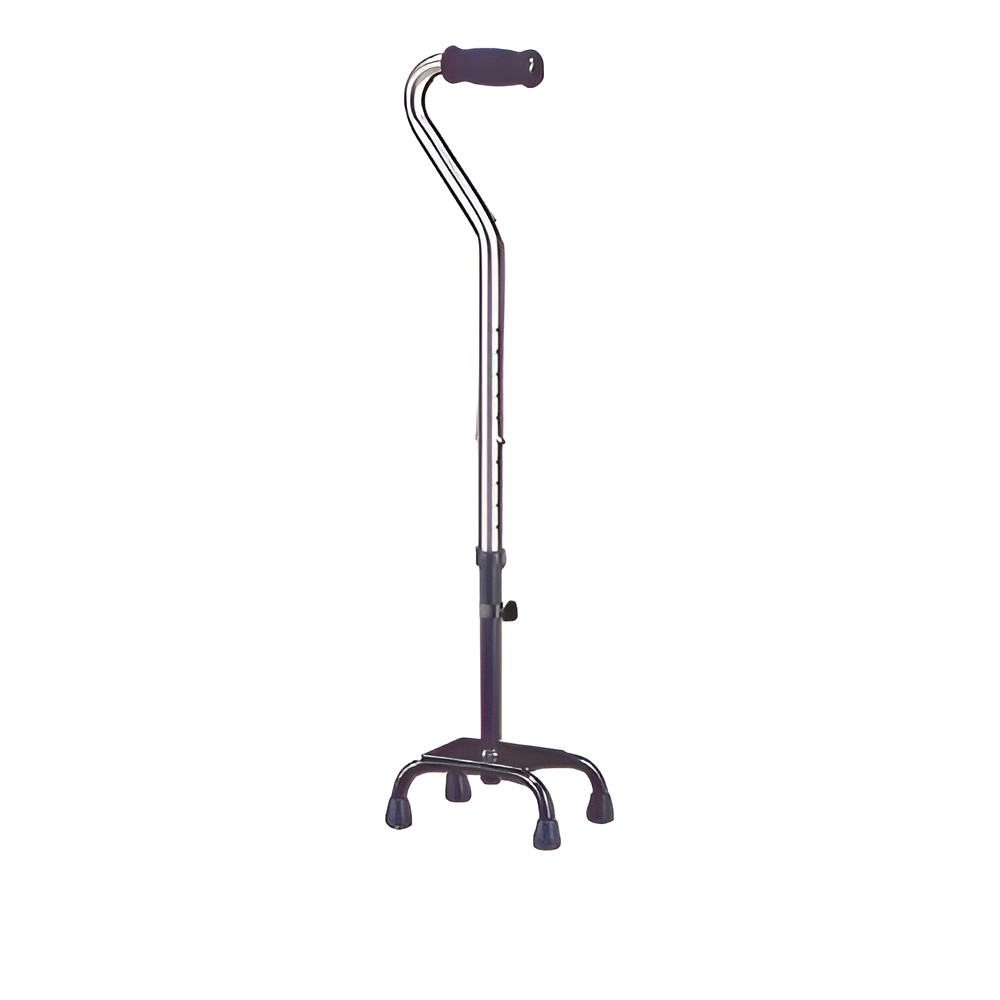 Heavy-Duty Quad Cane Small Base – 500 lb Capacity Adjustable Walking Cane