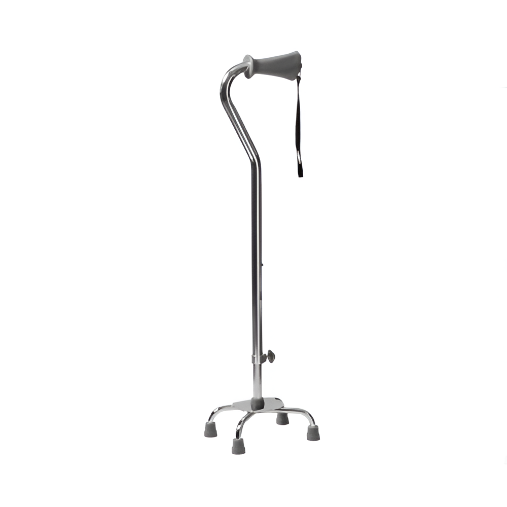 Lumex Quad Cane Small Base – Aluminum Finish for Enhanced Stability