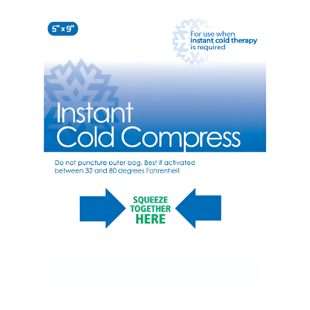 Instant Cold Compress 5" x 9" – Case of 24 Disposable Cold Packs for Injury Relief