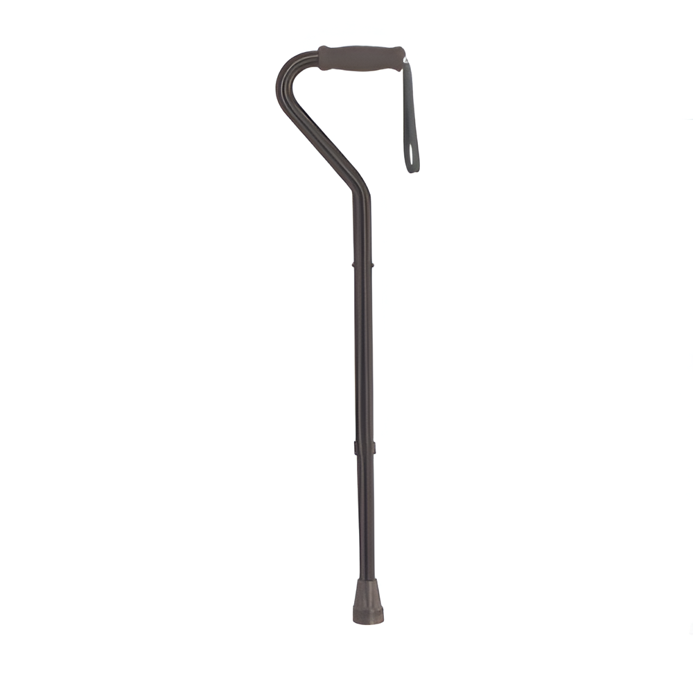 Bariatric Heavy-Duty Offset Aluminum Cane – Adjustable 37–46" Tall