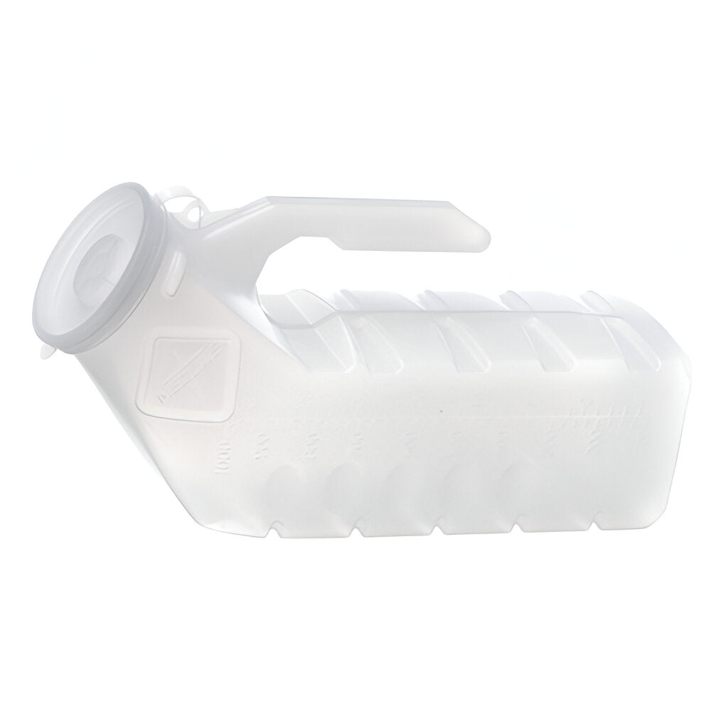 Male Urinal Disposable Translucent w/Cover – Hygienic & Convenient