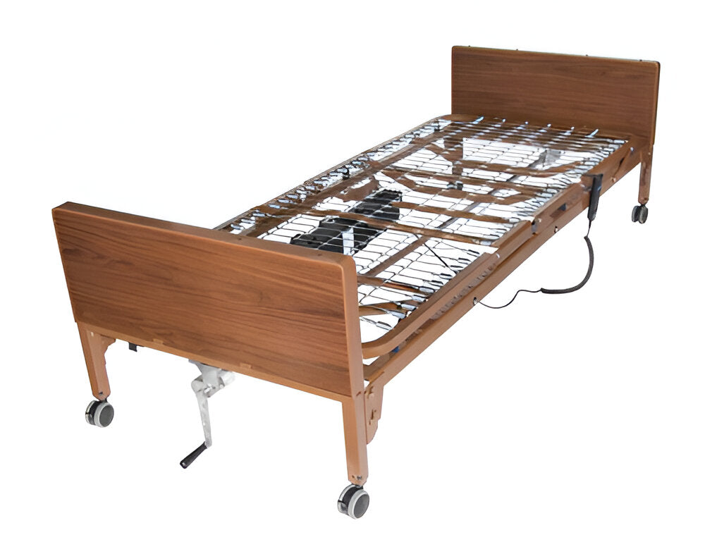 Ultra-Lite Plus Semi-Electric Bed with Full-Length Side Rails – Homecare Bed