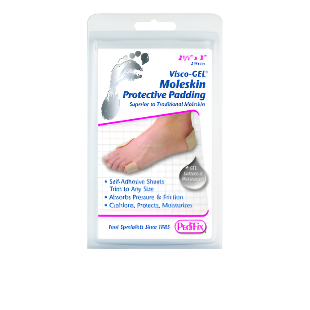 Visco-Gel Moleskin 2-Pack 2.5" x 3" – Blister & Callus Protection