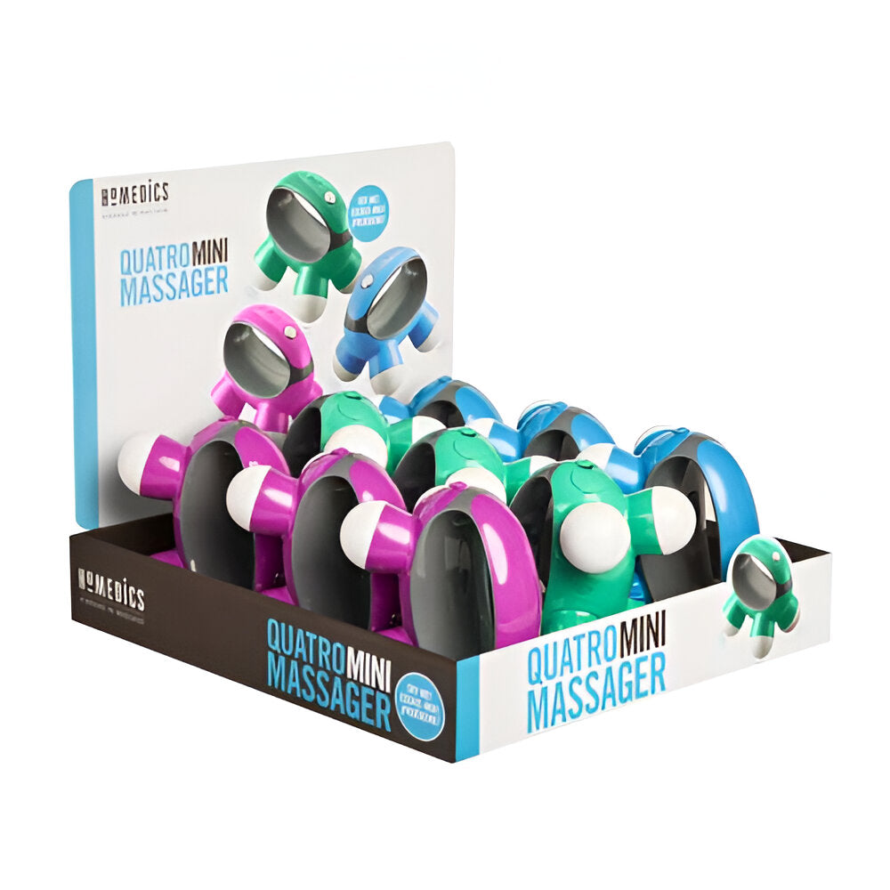 Quatro Mini Massager 9-Pc Countertop Display – Portable Stress Relief