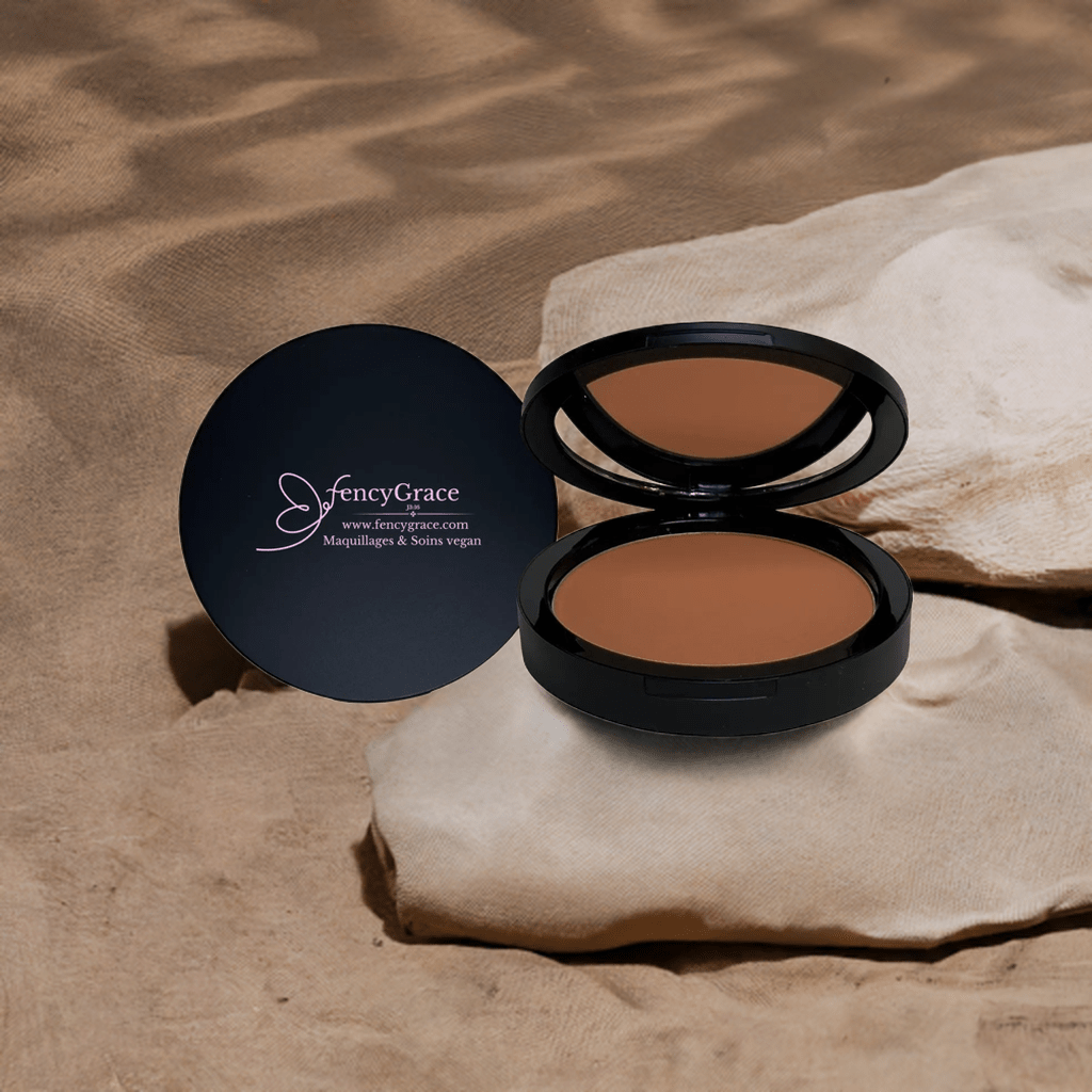FencyGrace Compact Powder Foundation – Vegan, Adjustable Coverage & Matte Finish – Anne 133