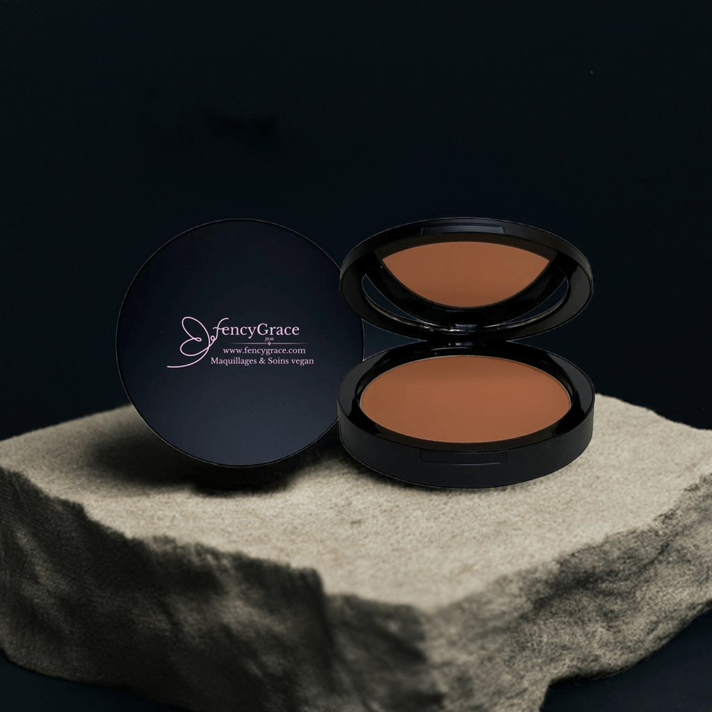FencyGrace Compact Powder Foundation – Vegan, Adjustable Coverage & Matte Finish – Anne 133