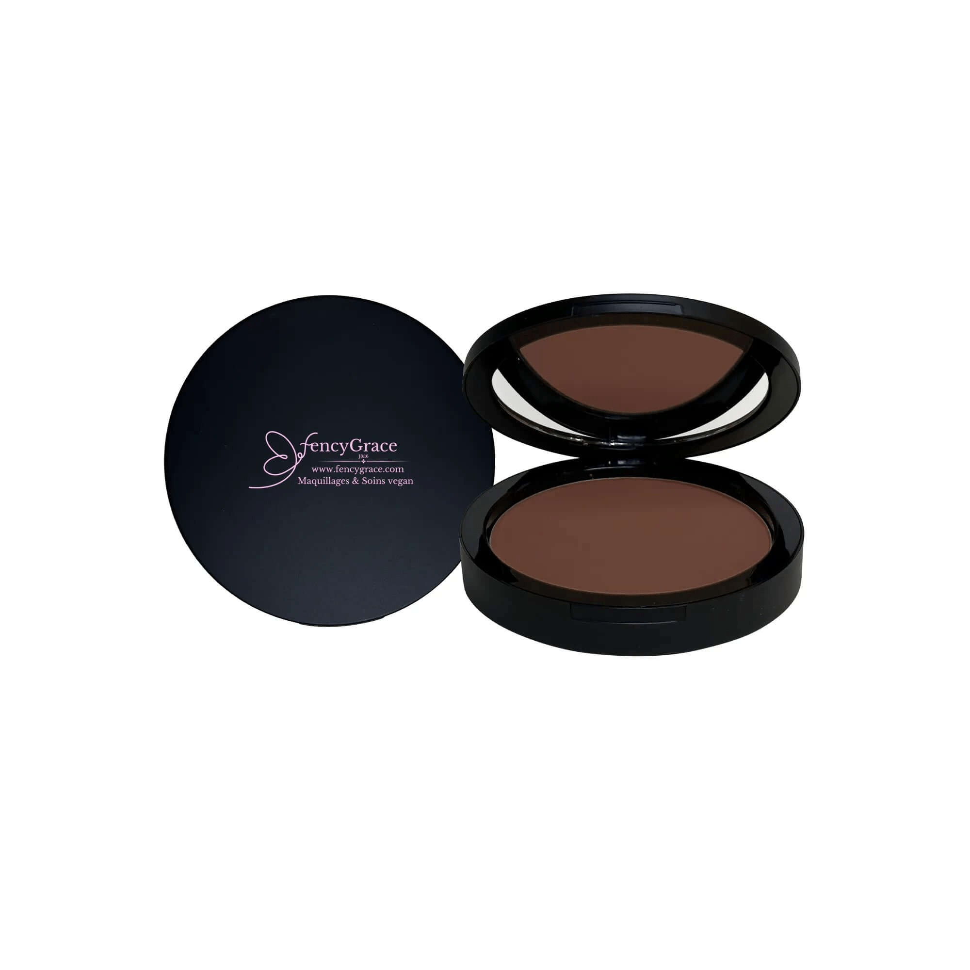 FencyGrace Compact Powder Foundation – Vegan, Matte & Lightweight – Fig 145