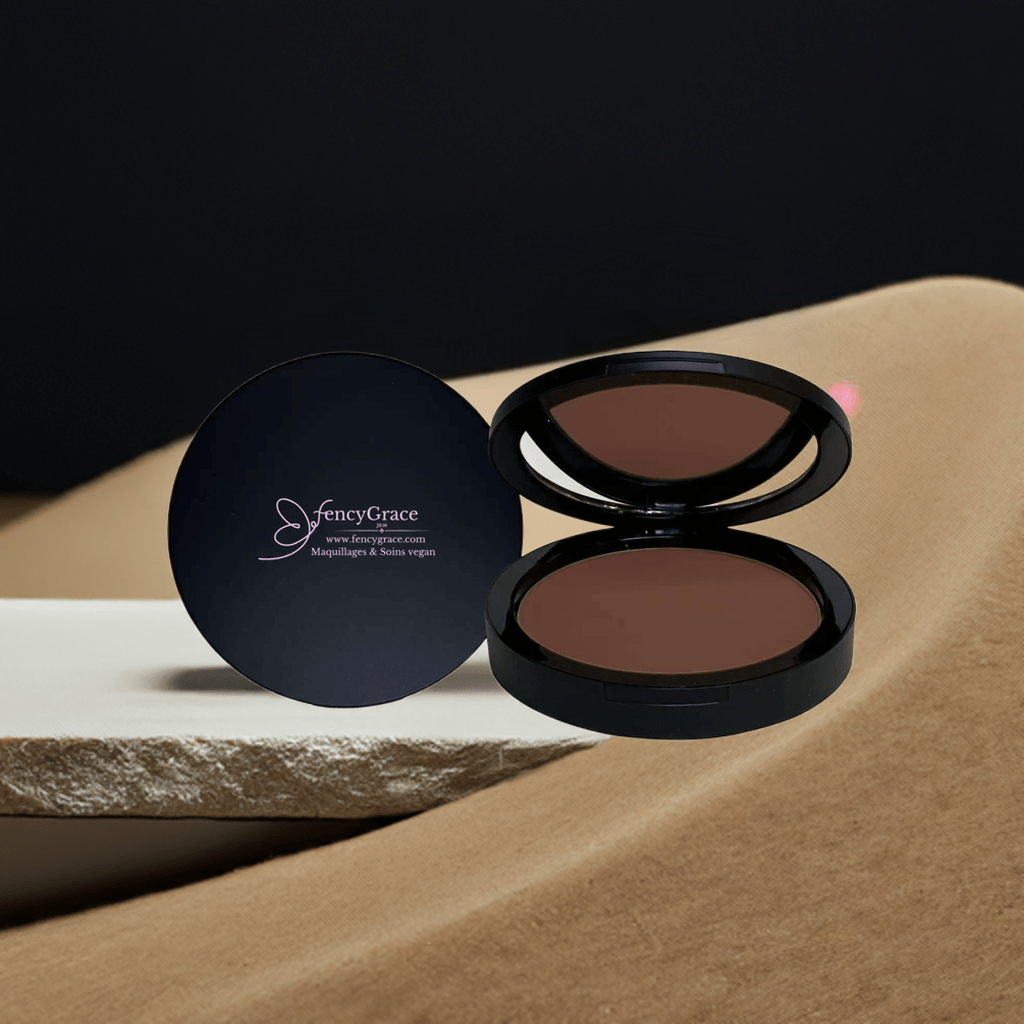 FencyGrace Compact Powder Foundation – Vegan, Matte & Lightweight – Fig 145