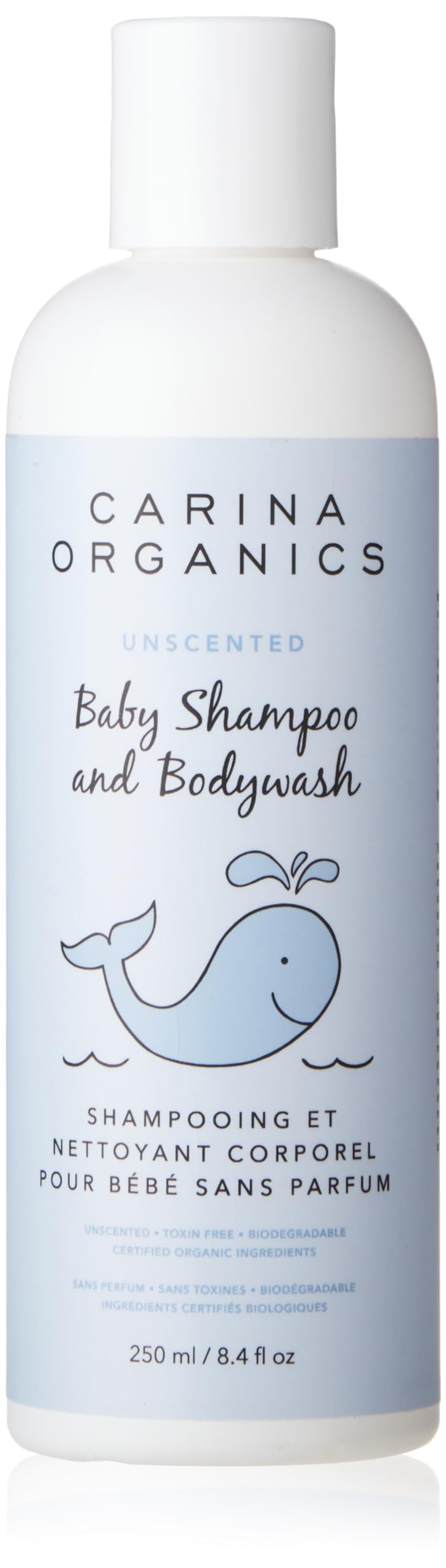 Carina Organics - Unscented Baby Shampoo & Body Wash (250ml 12)