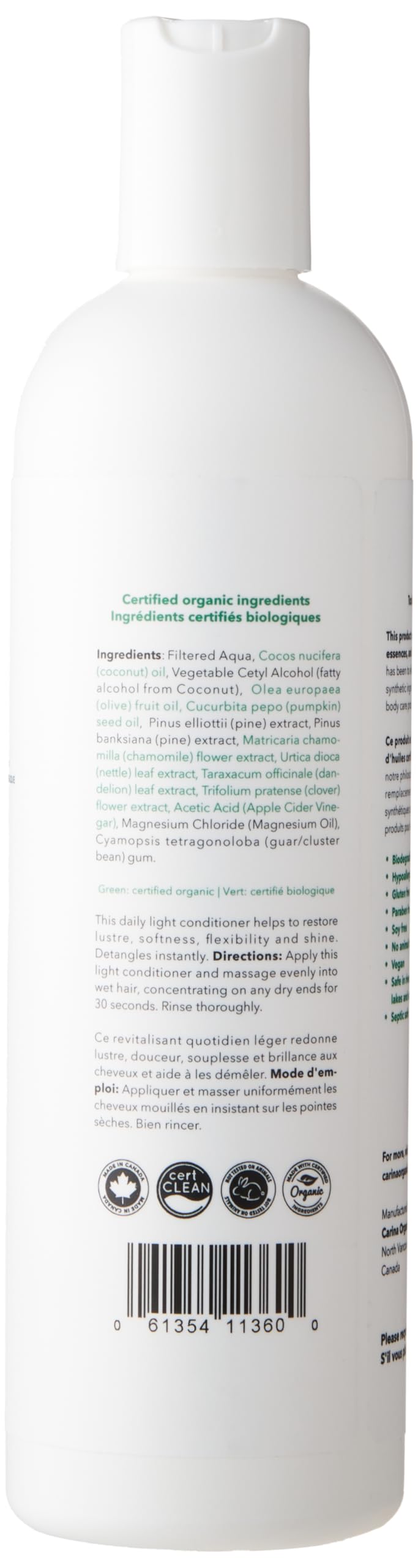 Carina Organics - Unscented Conditioner (Daily Light) (360ml 12)