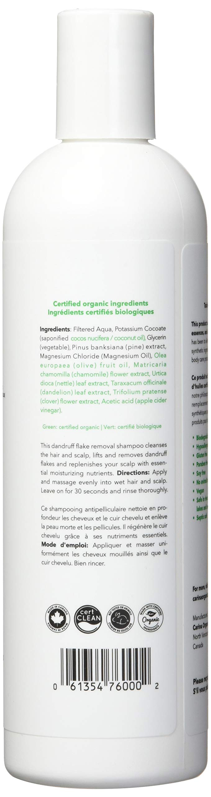 Carina Organics - Unscented Dandruff Removal Shampoo (360ml 12)