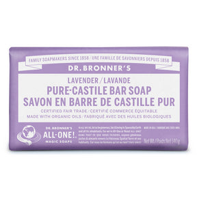 Dr. Bronner's Magic Soap - Lavender Pure-Castile Bar Soap (140g 72)