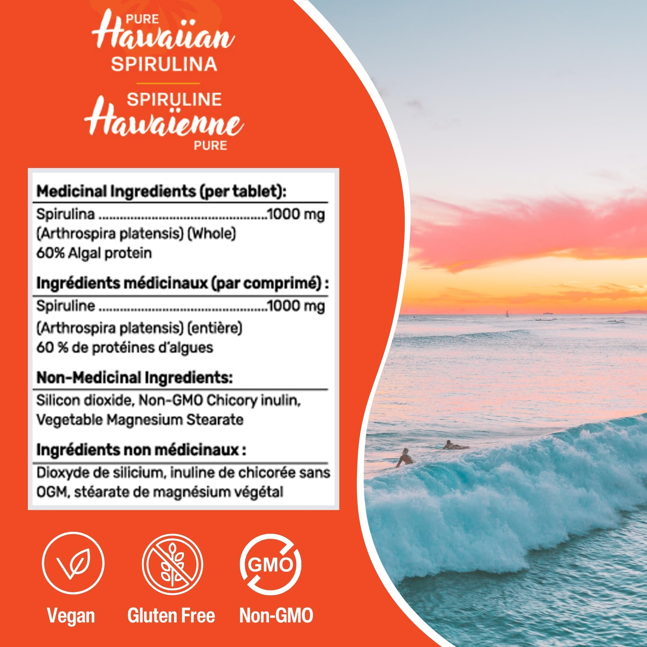 Gandalf - Hawaiian Spirulina 1000mg, 120 tabs - Gandalf
