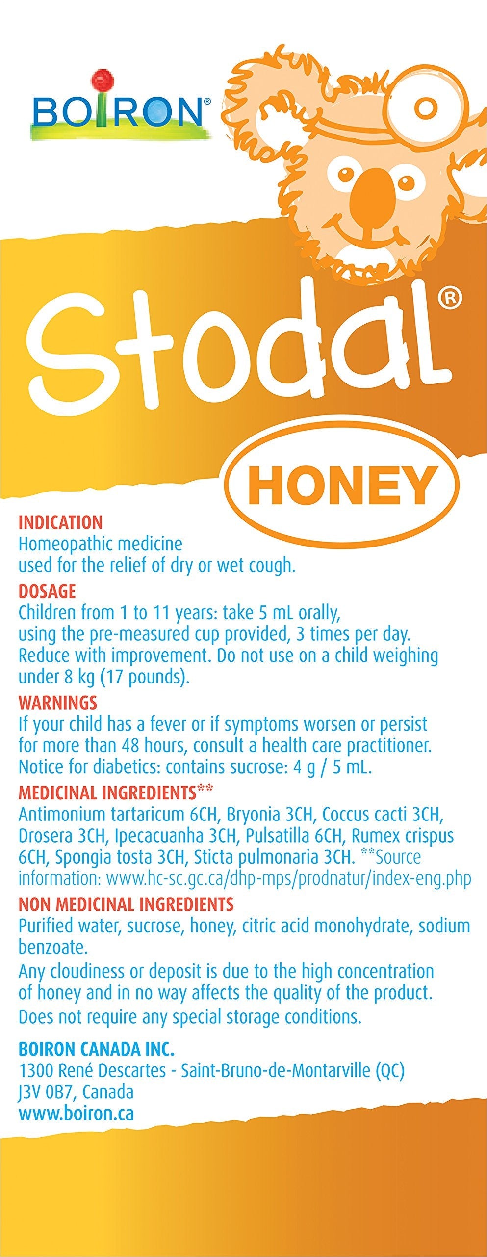 Boiron - Stodal Child Honey Cgh Syrup (125ml 12)
