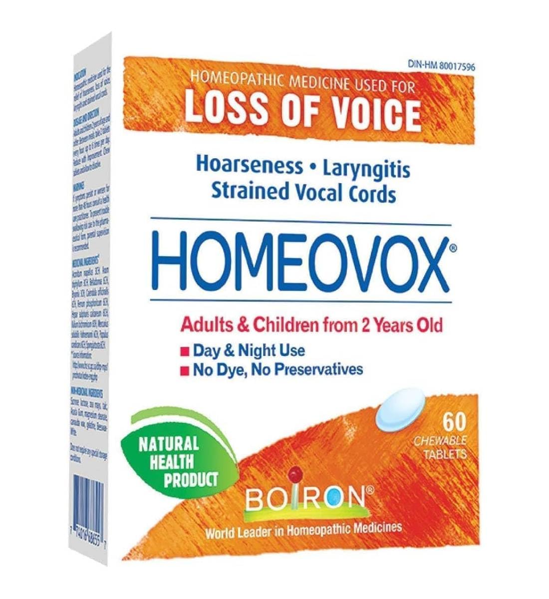 Boiron Homeovox Homeopathic Voice Relief Tablets – 60 Tablets