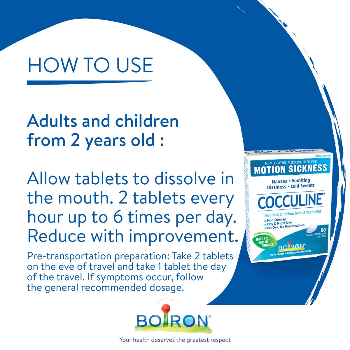 Boiron - Cocculine, Motion Sickness (60tab 60)
