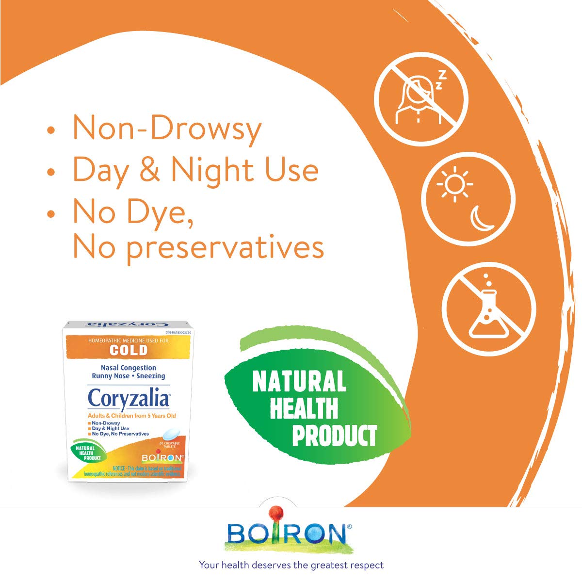 Boiron Coryzalia 60 Tablets – Homeopathic Cold Relief, Non-Drowsy