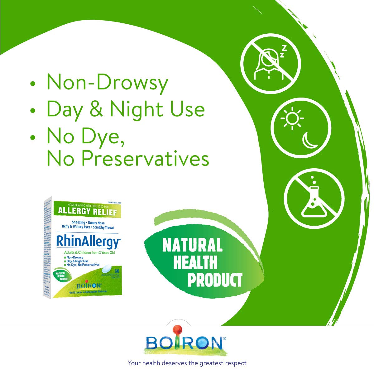 Boiron RhinAllergy Homeopathic Tablets – 60 Quick