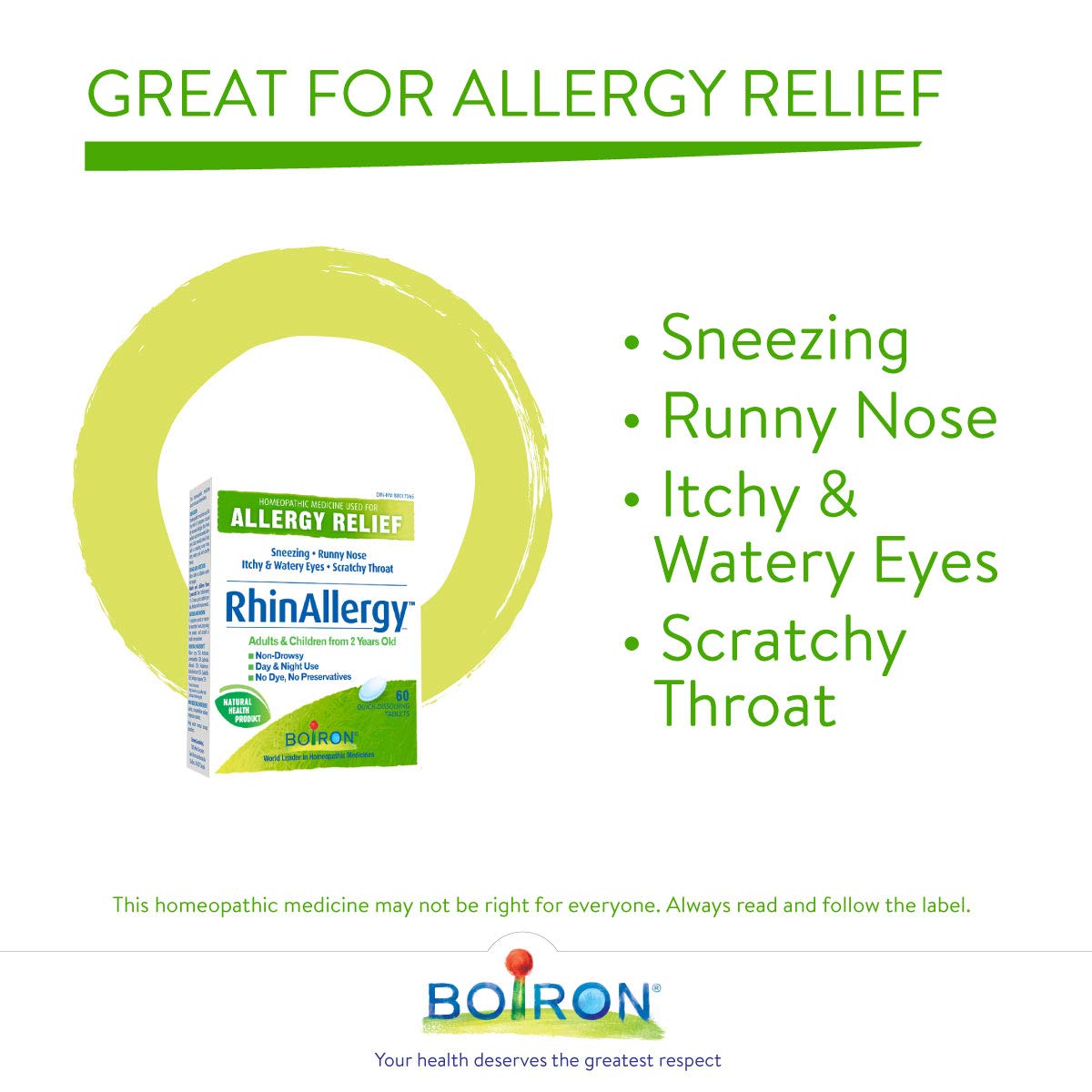 Boiron RhinAllergy Homeopathic Tablets – 60 Quick