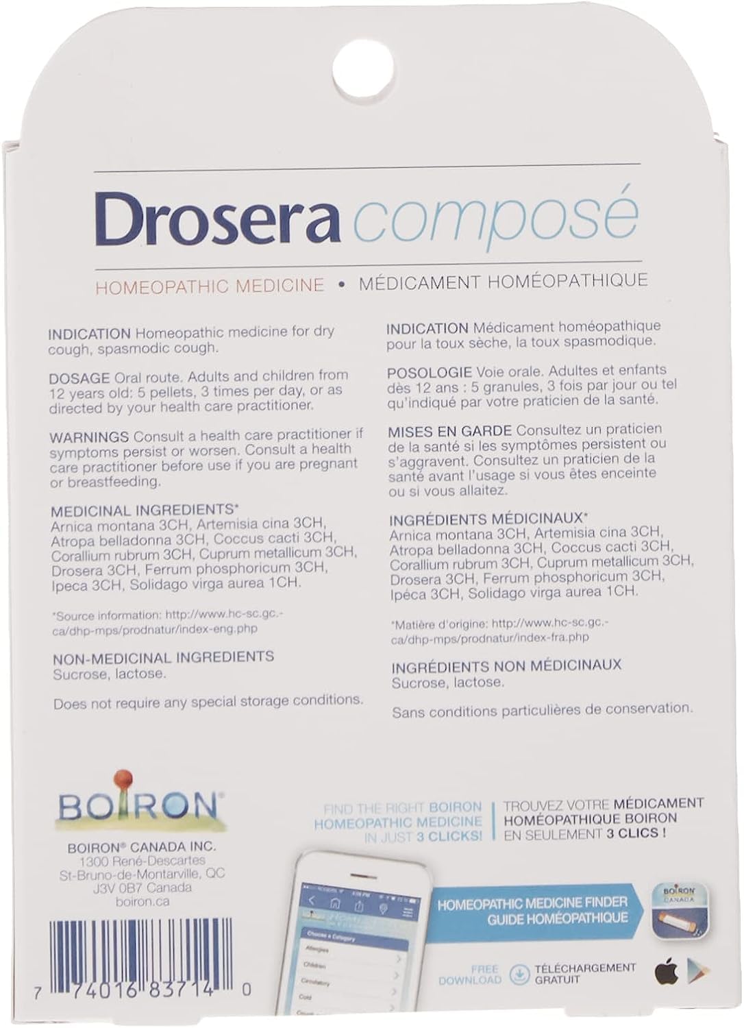 Boiron - Drosera Compose Blister (80ct 12)