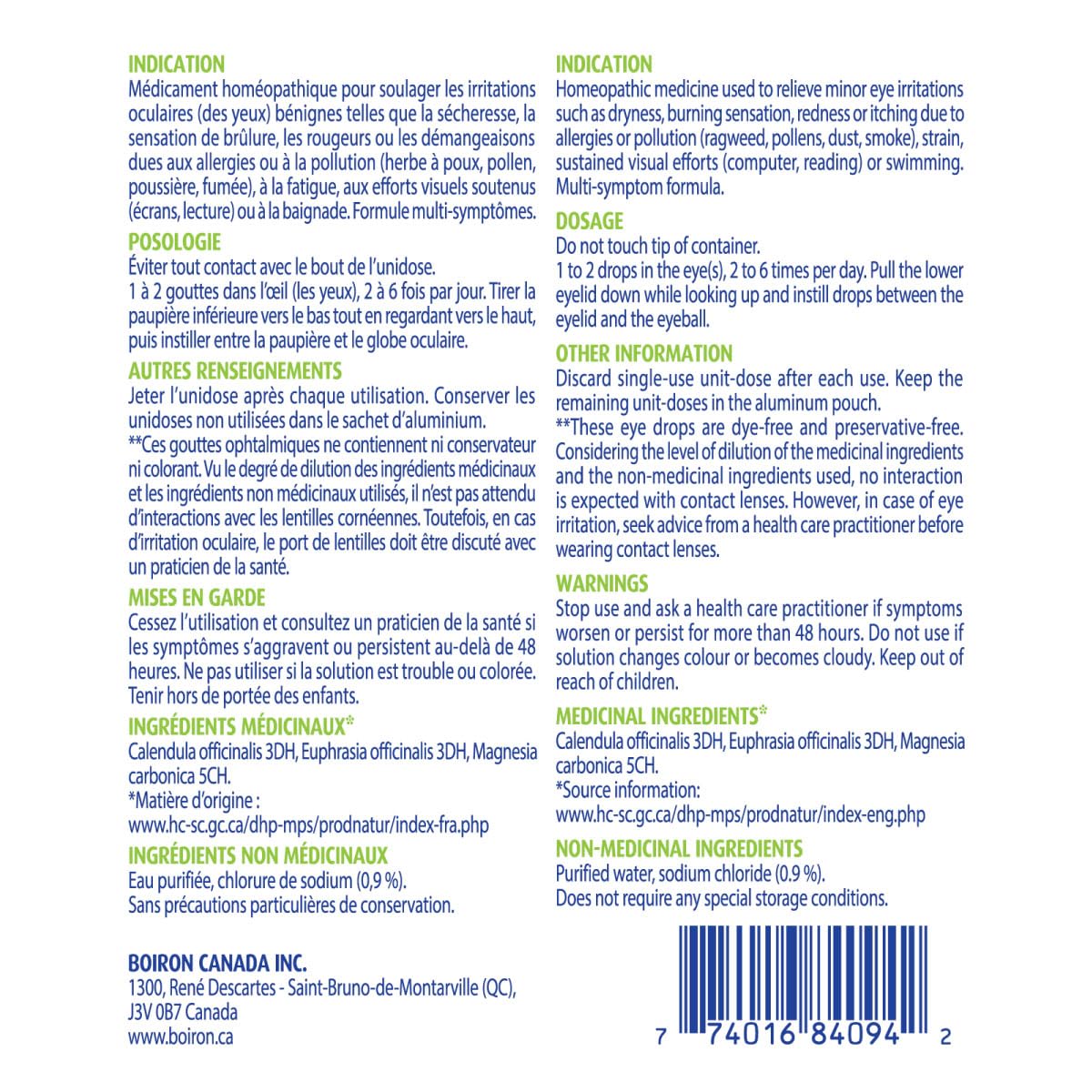 Boiron Optique 1 – 1ml, 30 Unit-Doses