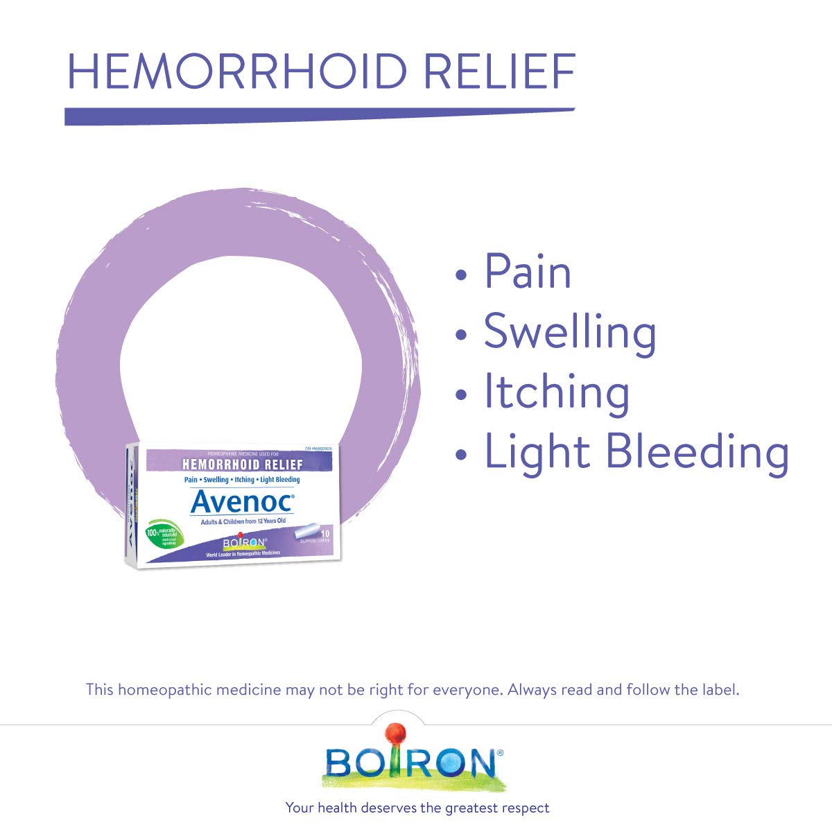 Boiron - Avenoc Suppositories Hemorrhoids (10ct 35)