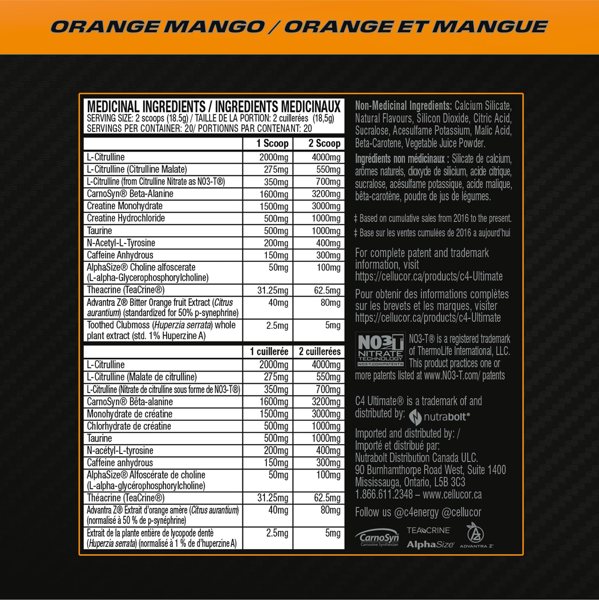 C4 - Ultimate Orange Mango 20s (370g 12)