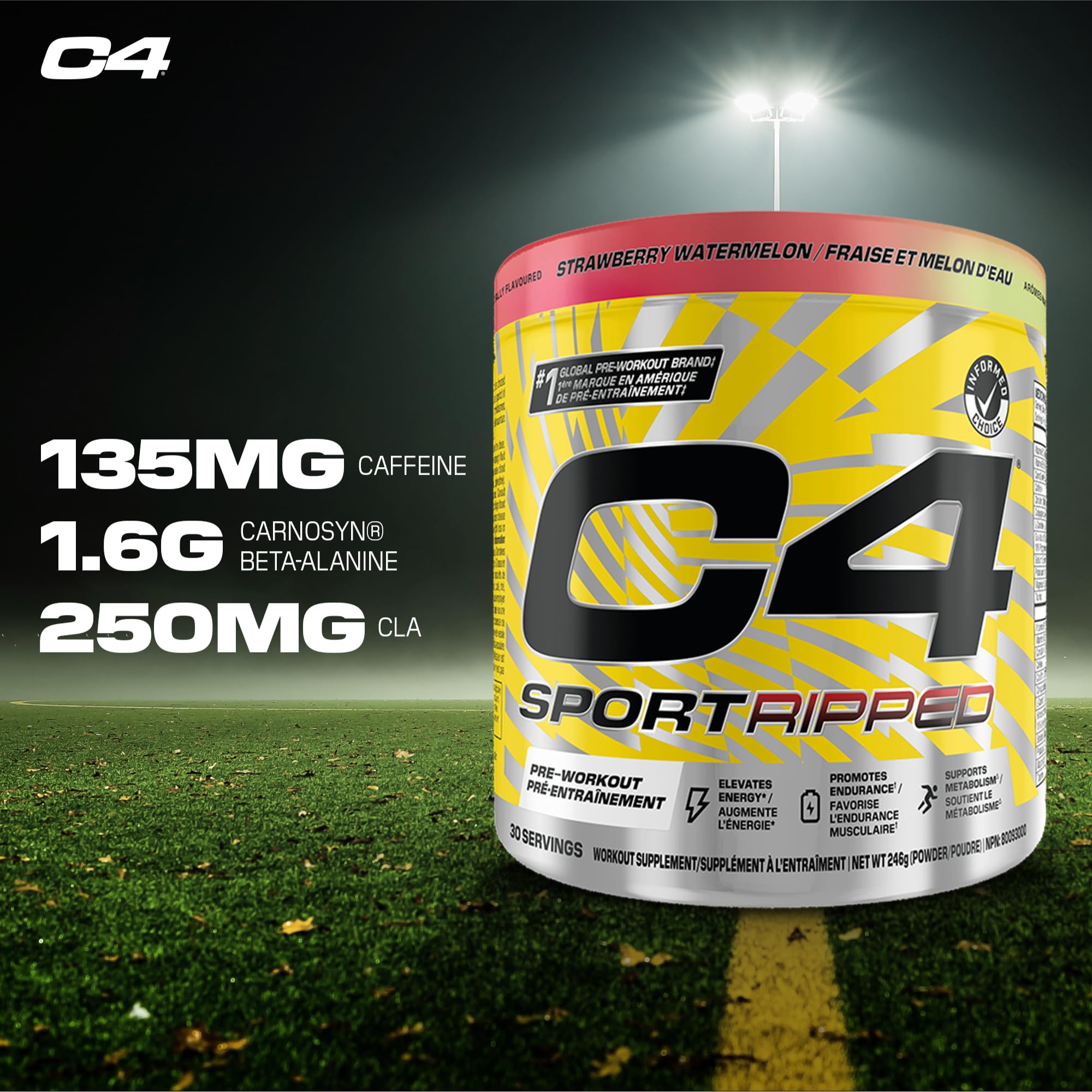 C4 - Sport Ripped Strawberry WM 30s (246g 12)