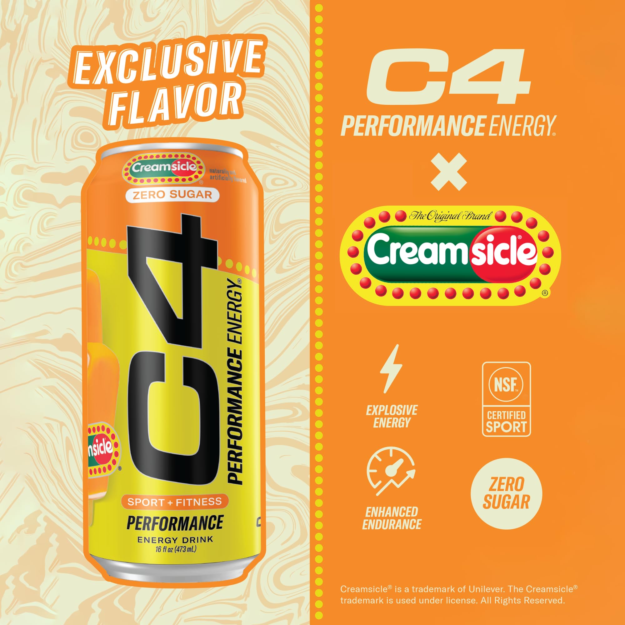 C4 - Performance Energy Creamsicle (12 x 473ml 12)