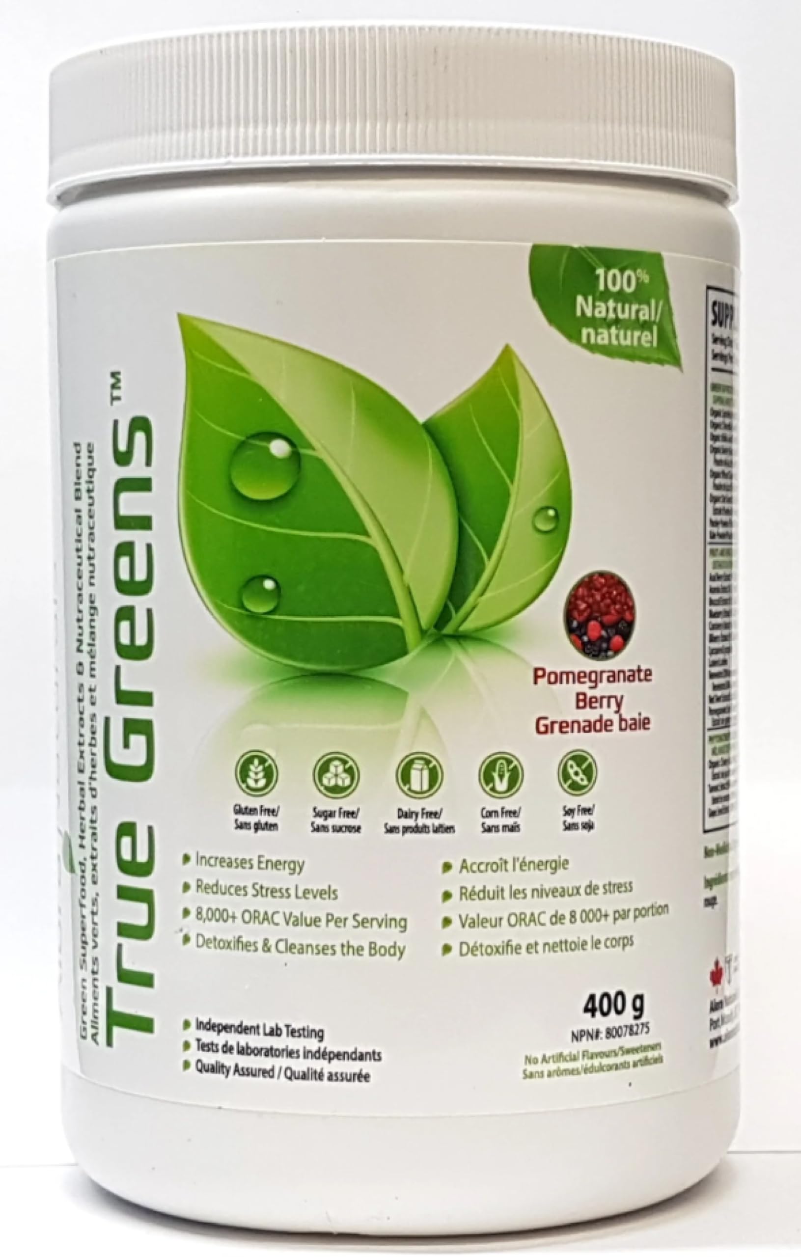 Alora Naturals - True Greens Pomegranate Berry (400g 12)